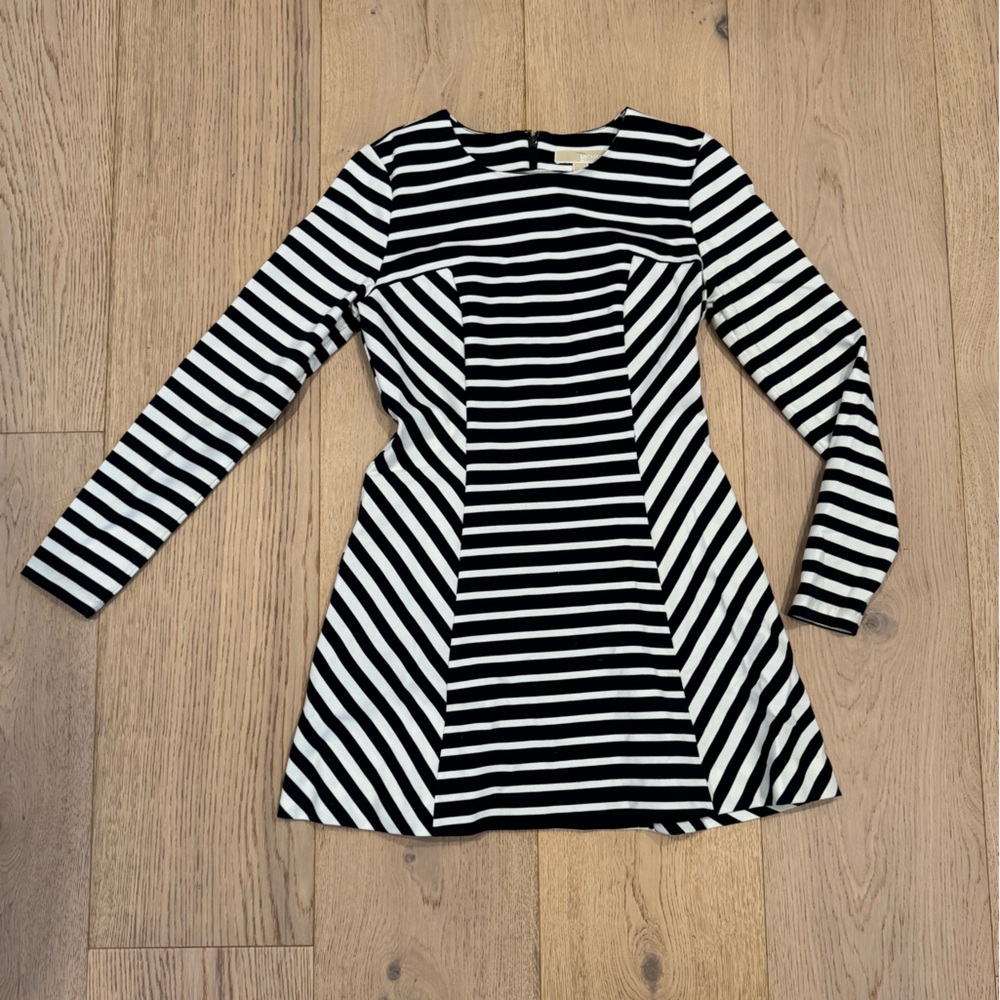 Michael Kors Navy and White Striped Dress